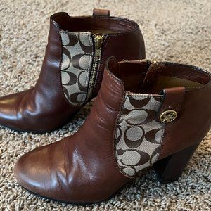 Brown Coach Booties